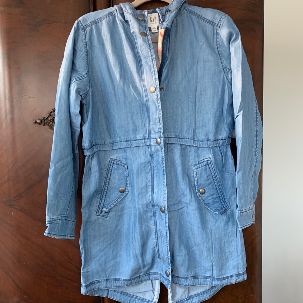 Gap Kids denim blue parka jacket new with tags